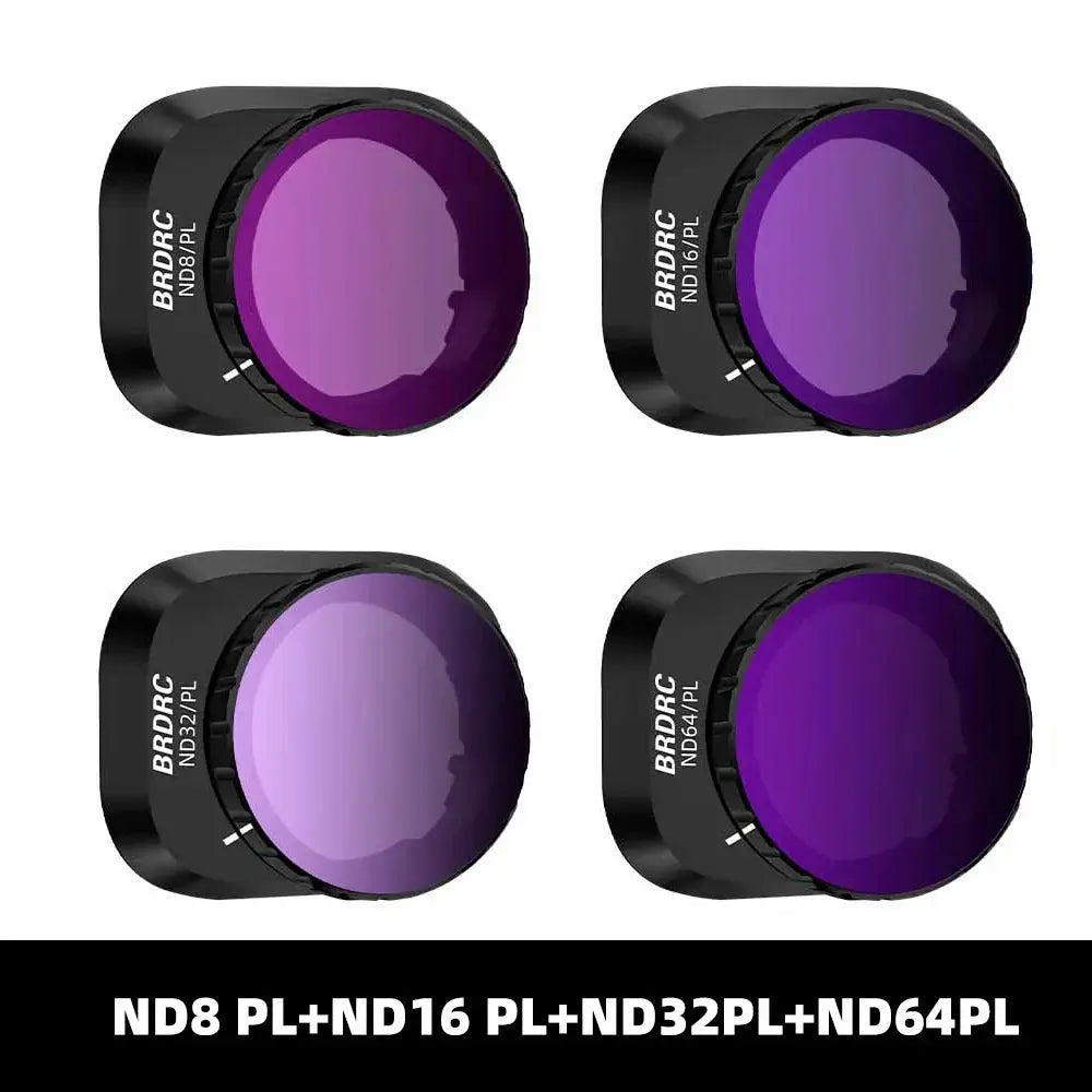 BRDRC Lens Filters for  Mini 4 Pro UV CPL ND8/ND16/ND32 ND64 Neutral Density/Nd PL Filter Set Drone Photography Accessory