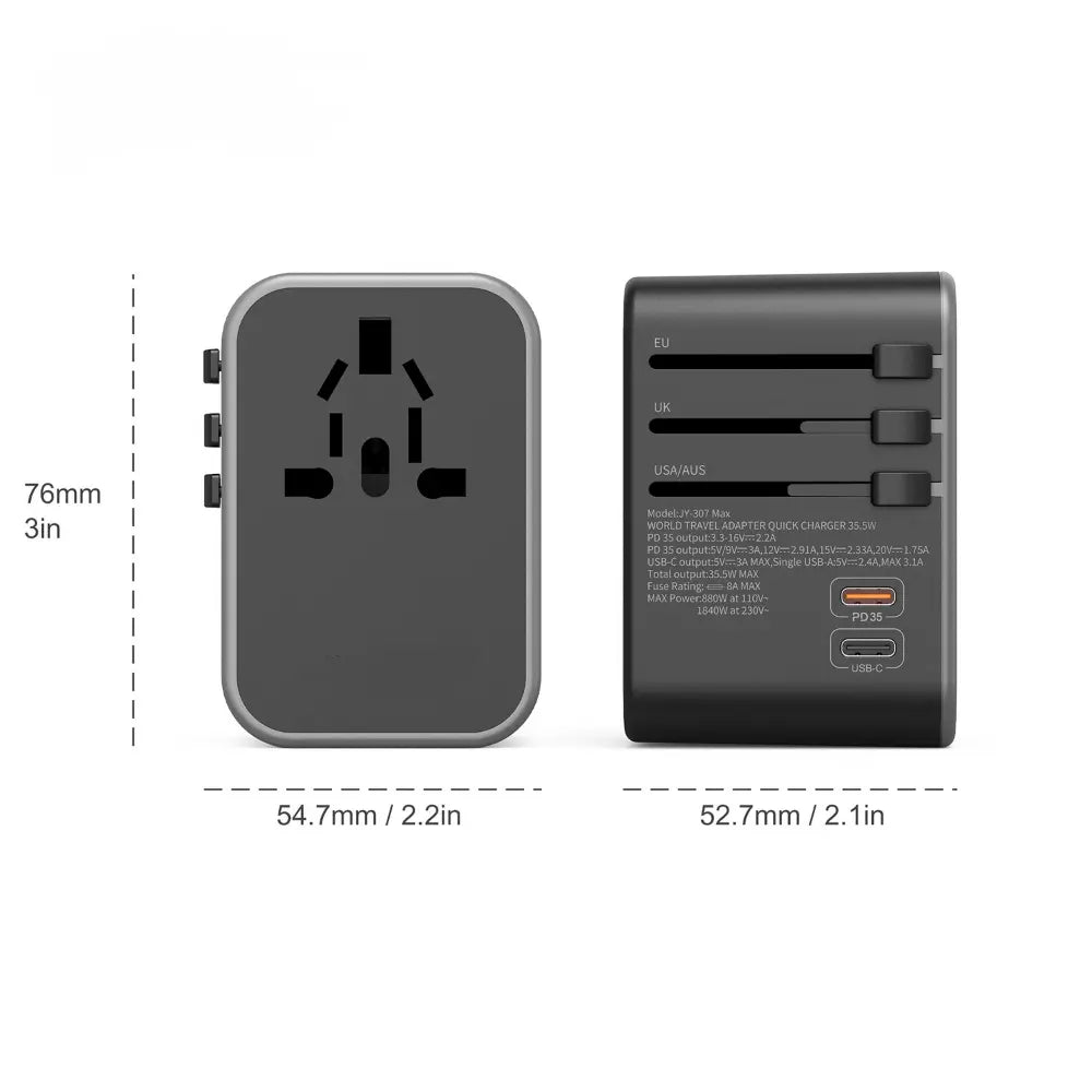 Globetrotter's Essential Charger - All-in-One Power Hub (35w) - Micflip