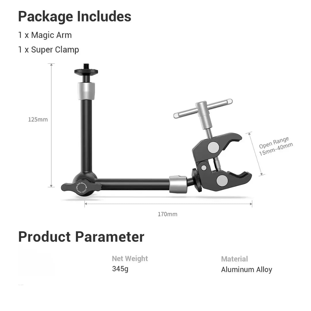 Magic Arm with Super Clamp (11") - Micflip