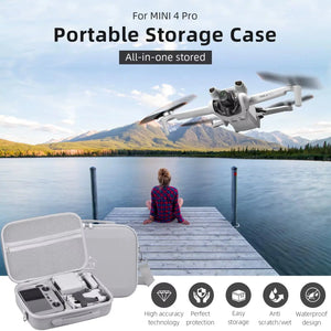 Mini 4 Pro RC 2 Case, Large Capacity Portable PU Leather Storage Bag for  Mini 4 Pro Fly More Combo Drone RC2 Controller Kit