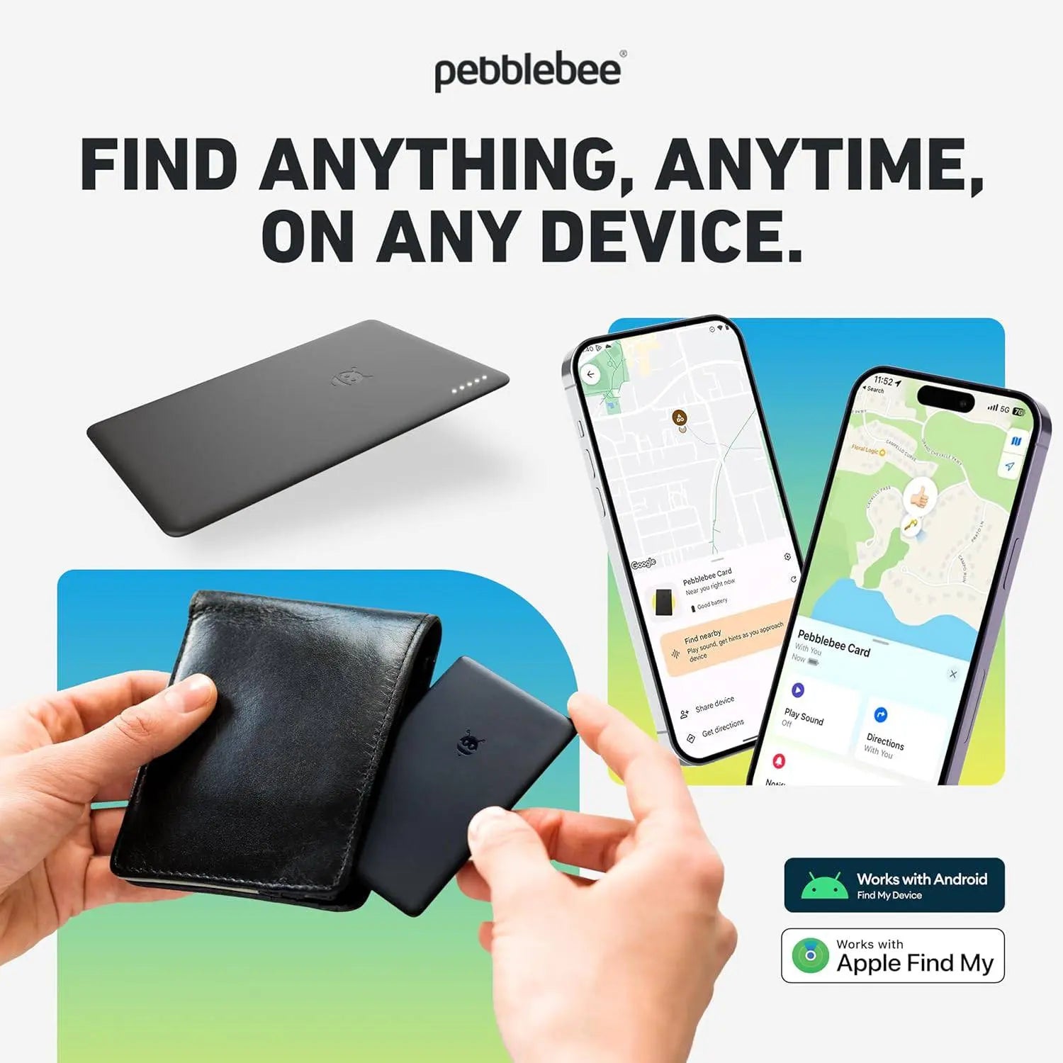 Pebblebee Universal Card - Smart Tracker - Micflip