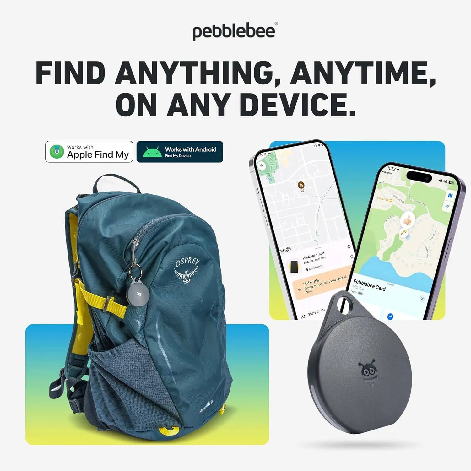 Pebblebee Universal Clip - Smart Tracker - Micflip