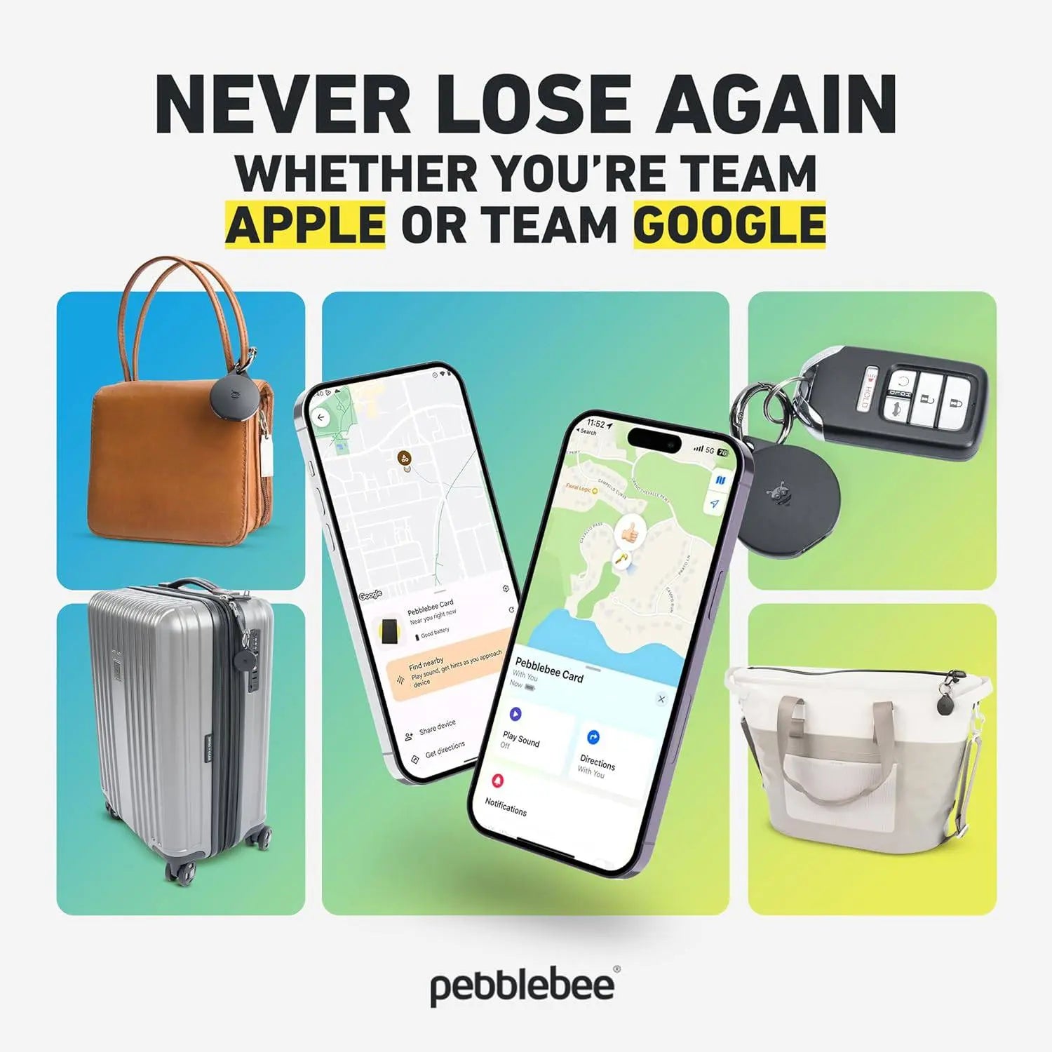 Pebblebee Universal Clip - Smart Tracker - Micflip