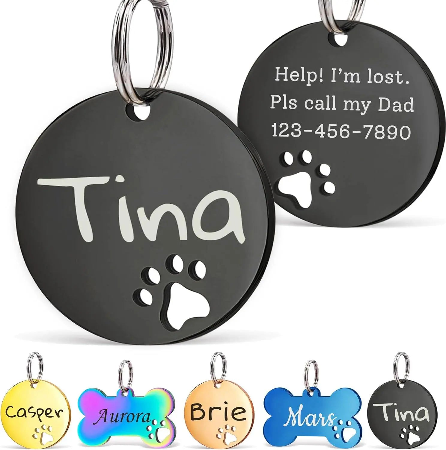 Pet Collar Engraved Tag - Micflip